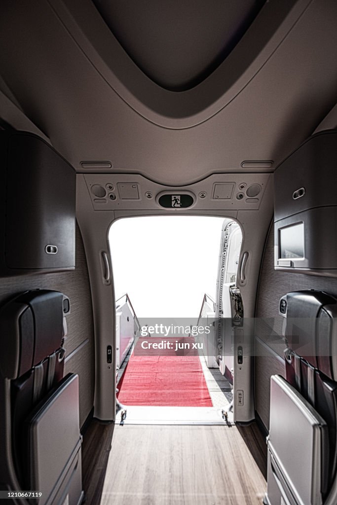 Open the airplane door