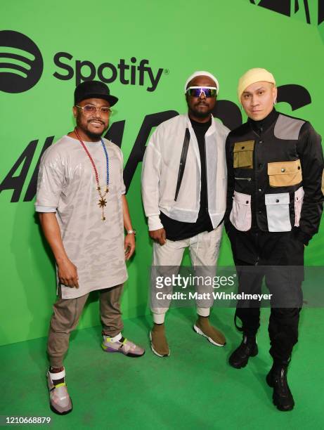 Apl.de.ap, will.i.am and Taboo of The Black Eyed Peas attend the 2020 Spotify Awards at the Auditorio Nacional on March 05, 2020 in Mexico City,...
