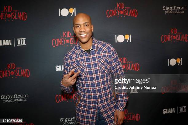 Stephon Marbury attends the premiere of "A Kid From Coney Island" at Brooklyn Academy of Music on March 05, 2020 in New York City.