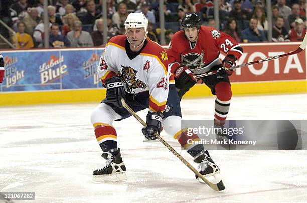 Florida Panthers center Joe Nieuwendyk in action against the Buffalo Sabres at HSBC Arena in Buffalo, New York on February 11, 2006. Buffalo won the...