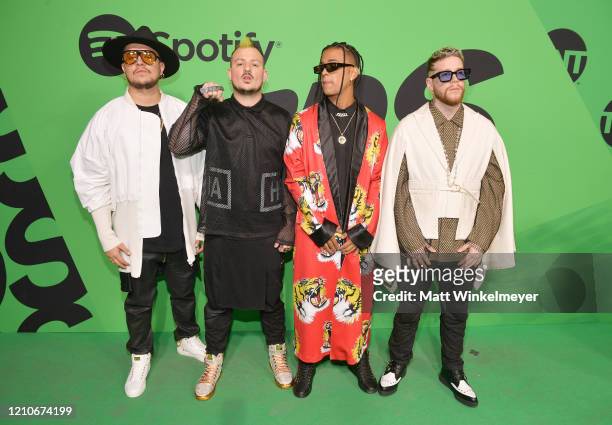Piso 21 attends the 2020 Spotify Awards at the Auditorio Nacional on March 05, 2020 in Mexico City, Mexico.