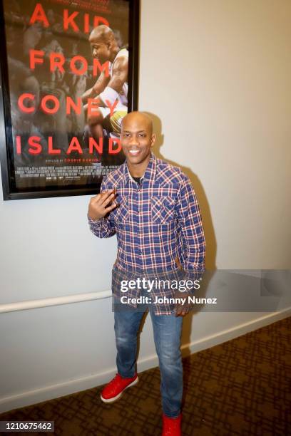 Stephon Marbury attends the premiere of "A Kid From Coney Island" at Brooklyn Academy of Music on March 05, 2020 in New York City.