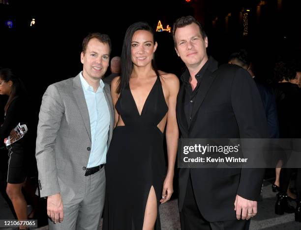 President, HBO Programming, Casey Bloys, Lisa Joy, and Jonathan Nolan attend the Premiere of HBO's "Westworld" Season 3 at TCL Chinese Theatre on...