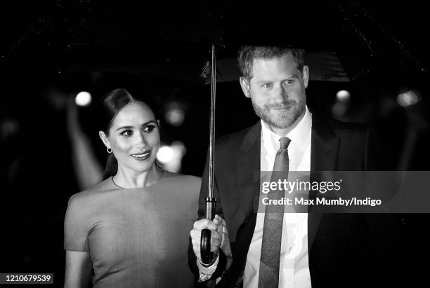 Meghan, Duchess of Sussex and Prince Harry, Duke of Sussex attend The Endeavour Fund Awards at Mansion House on March 5, 2020 in London, England.