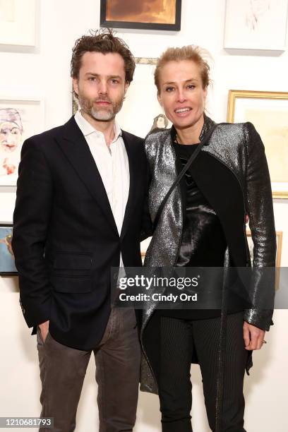 Claes Bang and Frederique Van Der Wal attend the Sony Pictures Classics And The Cinema Society After Party For "The Burnt Orange Heresy" at New York...