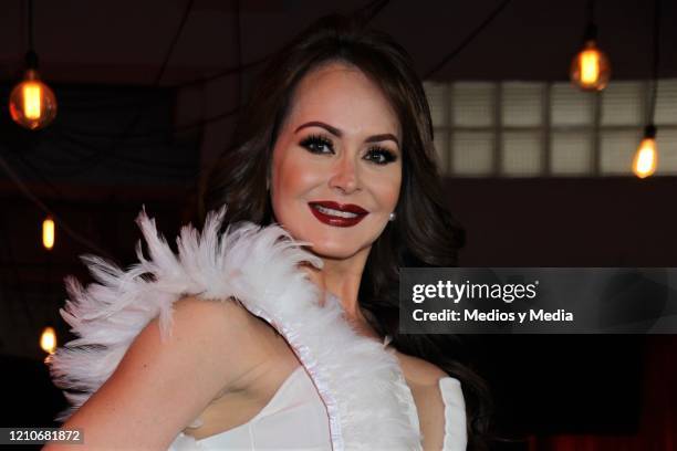 Gabriela Spanic poses for photos during a press conference to announce a new monologue tour at Narvarte on March 5, 2020 in Mexico City, Mexico.
