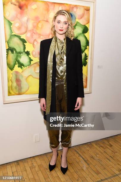 Elizabeth Debicki attends the Sony Pictures Classics And The Cinema Society After Party For "The Burnt Orange Heresy" at New York Academy of Art on...