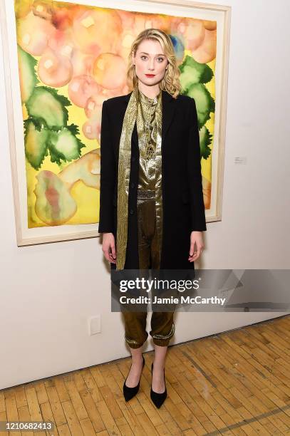 Elizabeth Debicki attends the Sony Pictures Classics And The Cinema Society After Party For "The Burnt Orange Heresy" at New York Academy of Art on...