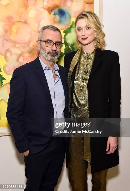 Giuseppe Capotondi and Elizabeth Debicki attend the Sony Pictures Classics And The Cinema Society After Party For "The Burnt Orange Heresy" at New...