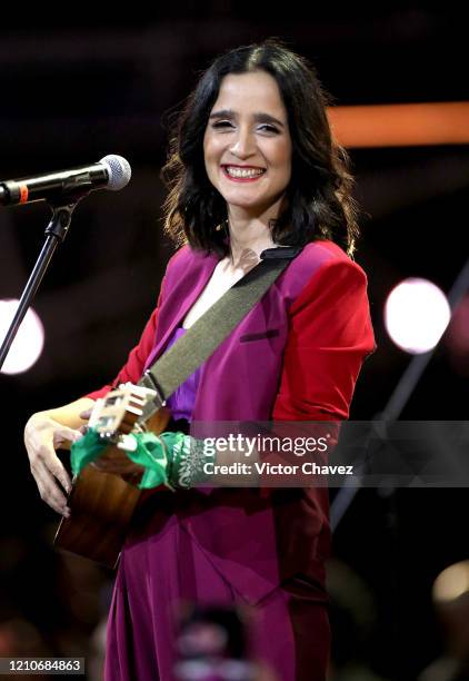 Julieta Venegas performs onstage during the 2020 Spotify Awards at the Auditorio Nacional on March 05, 2020 in Mexico City, Mexico.