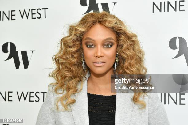 Tyra Banks hosts Nine West New campaign launch event in celebration of International Women's Day at ABG West Style Studio on March 05, 2020 in West...