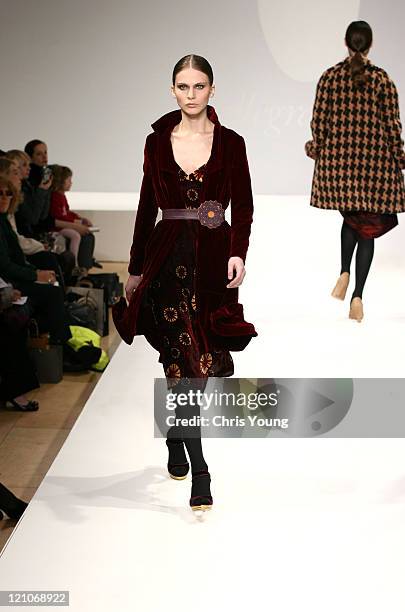 Model wearing Allegra Hicks Autumn/Winter 2006 during London Fashion Week Autumn/Winter 2006 - Allegra Hicks - Runway at Royal Academy of Arts in...