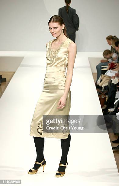 Model wearing Allegra Hicks Autumn/Winter 2006 during London Fashion Week Autumn/Winter 2006 - Allegra Hicks - Runway at Royal Academy of Arts in...