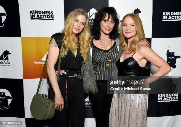 Kristin Bauer, Michelle Forbes and Tara Buck attends Animals Asia: Kindness in Action at NeueHouse Hollywood on March 05, 2020 in Los Angeles,...