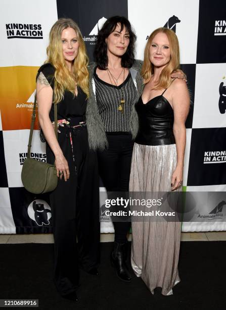 Kristin Bauer, Michelle Forbes and Tara Buck attends Animals Asia: Kindness in Action at NeueHouse Hollywood on March 05, 2020 in Los Angeles,...