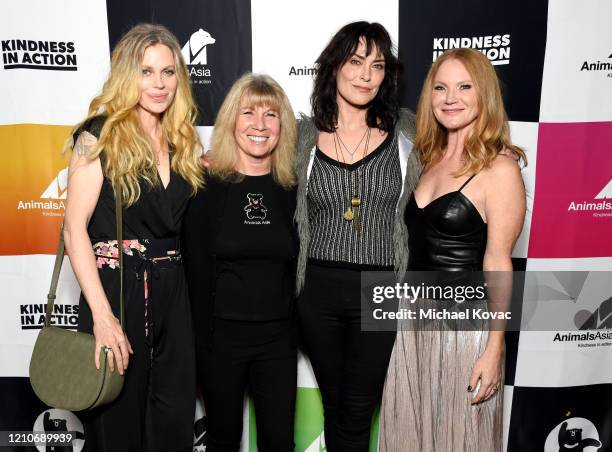 Kristin Bauer, Jill Robinson, founder of Animals Asia, Michelle Forbes and Tara Buck attend Animals Asia: Kindness in Action at NeueHouse Hollywood...