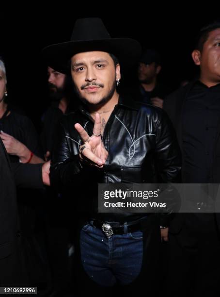Christian Nodal attends the 2020 Spotify Awards at the Auditorio Nacional on March 05, 2020 in Mexico City, Mexico.