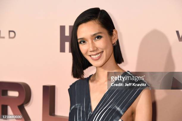 Tao Okamoto attends the Los Angeles Season 3 premiere of the HBO drama series "Westworld" at TCL Chinese Theatre on March 05, 2020 in Hollywood,...