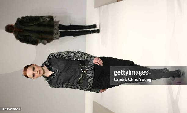 Model wearing Allegra Hicks Autumn/Winter 2006 during London Fashion Week Autumn/Winter 2006 - Allegra Hicks - Runway at Royal Academy of Arts in...