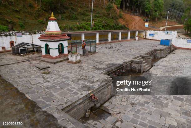 Matatritha Temple, a Hindus pilgrimage sites seen empty during annual festival of Mother's Day celebration as concerns about the spread of Corona...