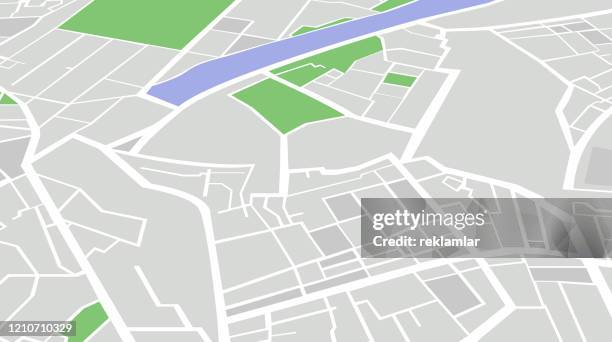 city map navigation - perspective road stock illustrations