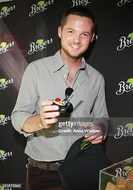 Damien Fahey attends the Breyers' booth at the Kari Feinstein Primetime Emmy Awards style lounge at Zune LA on September 18, 2009 in Los Angeles,...