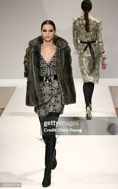 Model wearing Allegra Hicks Autumn/Winter 2006 during London Fashion Week Autumn/Winter 2006 - Allegra Hicks - Runway at Royal Academy of Arts in...