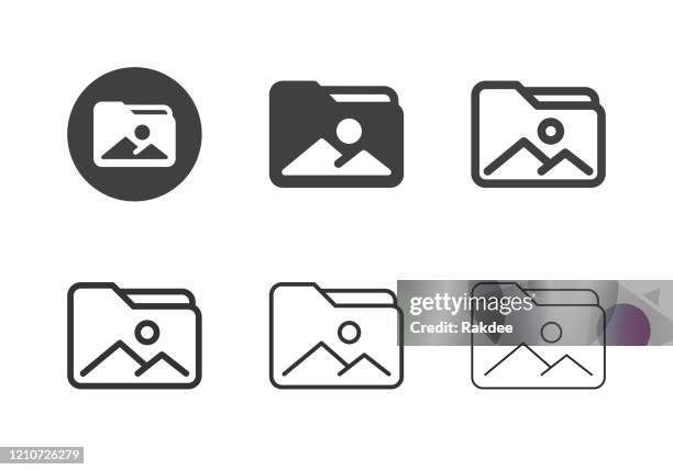 image folder icons - multi series - case scenario stock illustrations