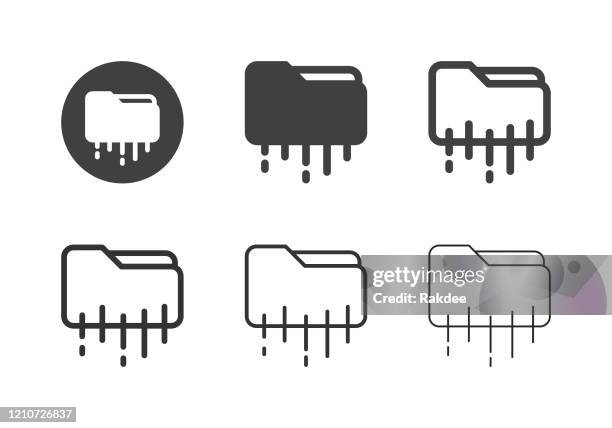 express folder icons - multi series - fast form stock illustrations