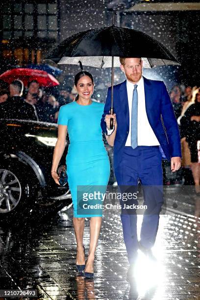 Prince Harry, Duke of Sussex and Meghan, Duchess of Sussex attend The Endeavour Fund Awards at Mansion House on March 05, 2020 in London, England.