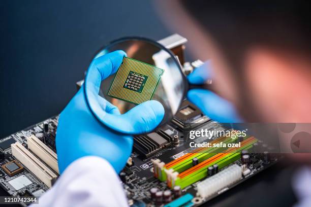 onderzoek naar technologie - nanotechnologie stockfoto's en -beelden