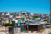 shacks in informal settlement in khayelitsha township