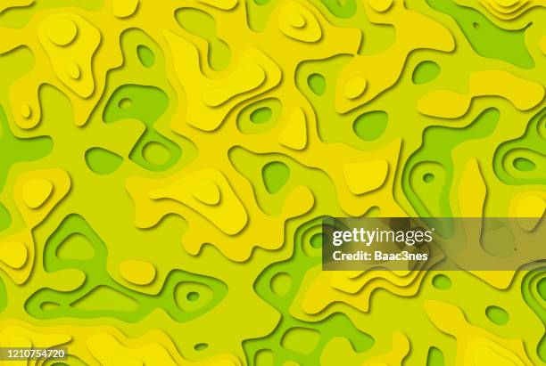 abstrackt background - contour lines - paper cut out - contour lines stock pictures, royalty-free photos & images