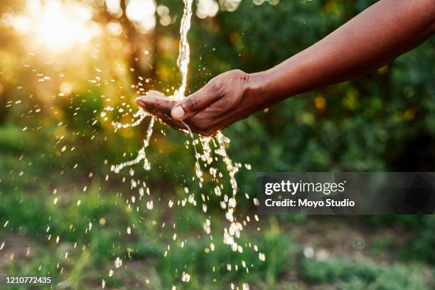 behoud van water, behoud van het leven - waterbesparing stockfoto's en -beelden