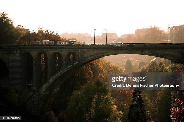 le pont adolphe - luxembourg stock pictures, royalty-free photos & images