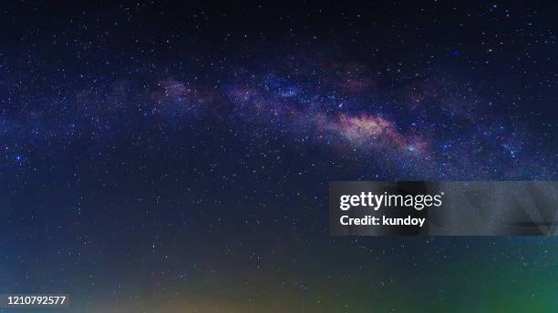 milky way with stars and space dust at night - imperial system fotografías e imágenes de stock