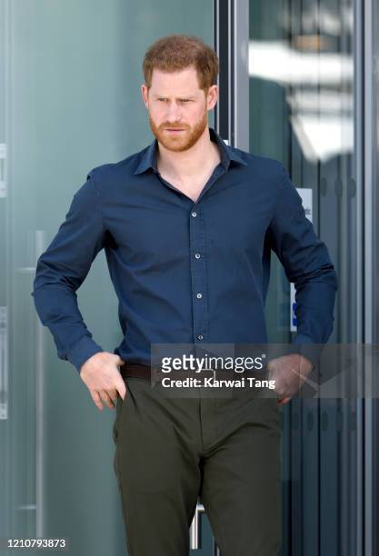 Prince Harry, Duke of Sussex arrives to officially open The Silverstone Experience at Silverstone on March 06, 2020 in Northampton, England.