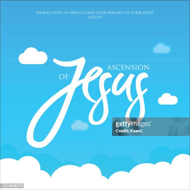 illustration of ascension day of jesus background stock illustration - feast of the ascension stock illustrations