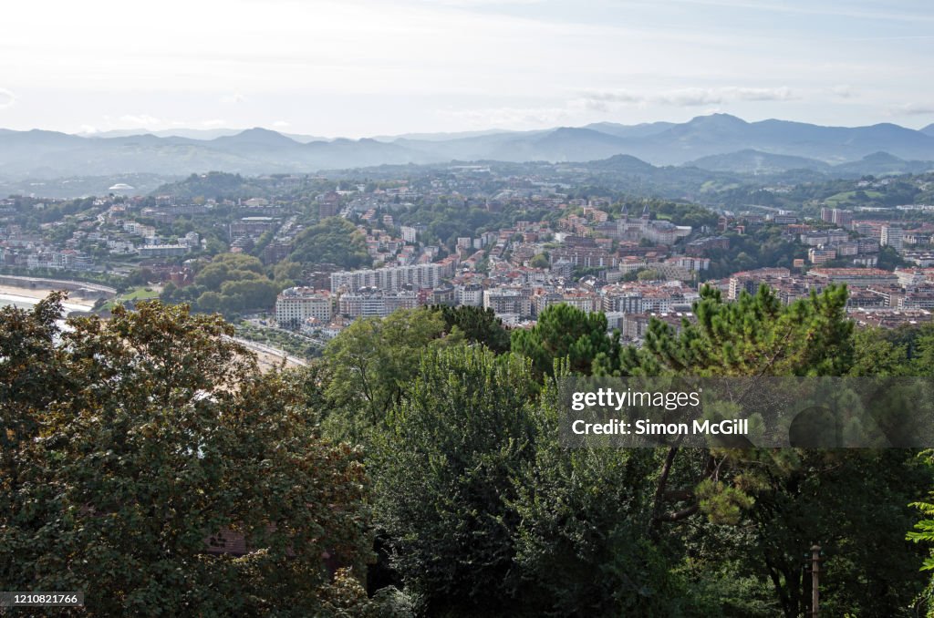 View from Monte Igueldo to central Donostia-San Sebastián, Spain