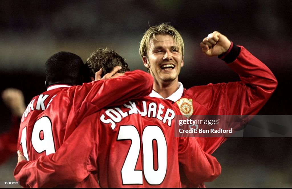 Dwight Yorke, Ole gunnar Solskjaer and David Beckham