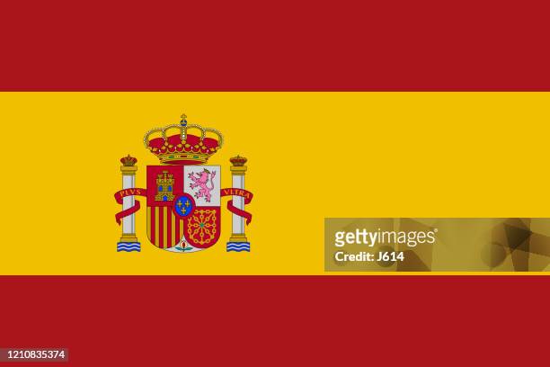 flag of spain - spanish royalty stock illustrations