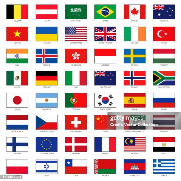 ilustrações de stock, clip art, desenhos animados e ícones de flags icon set - bandeira-da-malásia