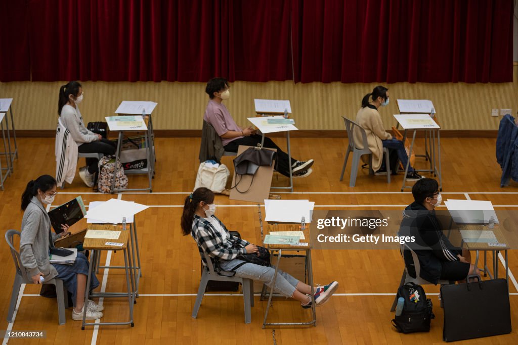 Hong Kong Students Sit For Public Exam Amid The Coronavirus Pandemic