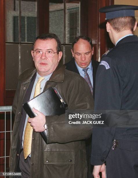 Le Lieutenant-Colonel de Gendarmerie, Jean-Michel Beau , arrive le 19 novembre au palais de Justice de Versailles dans le cadre de l'affaire des...