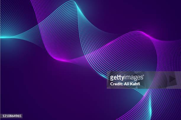abstract lines technology futuristic background - dna stock illustrations