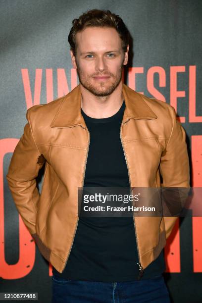 Sam Heughan attends a photocall for Sony Pictures' "Bloodshot" at The London Hotel on March 06, 2020 in West Hollywood, California.