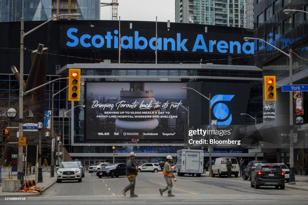 Scotiabank Arena As Maple Leaf Sports & Entertainment Prepares Meals For Healthcare Workers