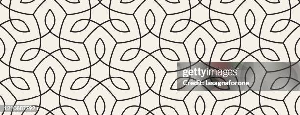 seamless organic nature plant vector pattern - educational subject stock illustrations