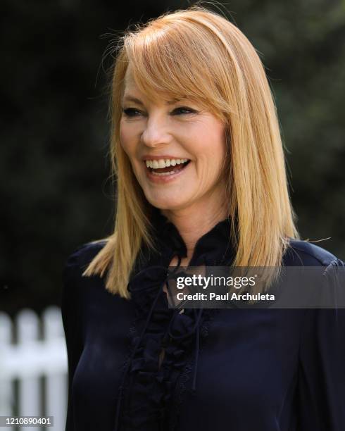 Actress Marg Helgenberger visits Hallmark Channel's "Home & Family" at Universal Studios Hollywood on March 06, 2020 in Universal City, California.