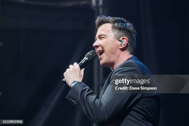 Rick Astley performs at Villa Maria on March 07, 2020 in Auckland, New Zealand.